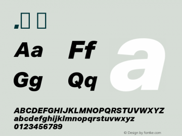 .  Version 1.013 Font Sample