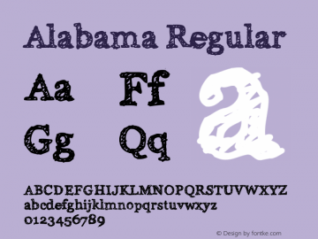 Alabama Regular Version 1.000 2009 initial release图片样张