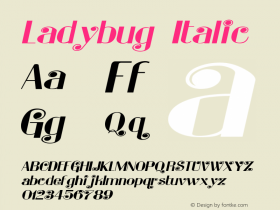 Ladybug Italic The WSI-Fonts Professional Collection图片样张