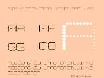 Amaya Technical Dots Regular Version 1.0 Font Sample