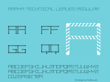 Amaya Technical Leaves Regular Version 1.0 Font Sample