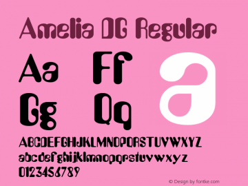 Amelia_DG Regular Converted from H:\NEW\AML___DG.TF1 by ALLTYPE图片样张