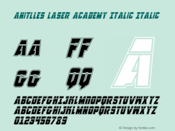 Anitlles Laser Academy Italic Italic 001.000 Font Sample