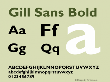 Gill Sans Bold 001.002图片样张
