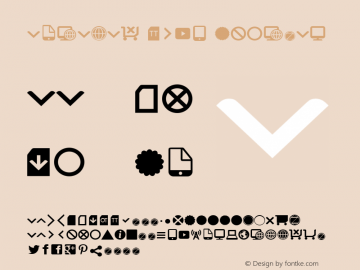 Aquawax Icon Regular Version 1.001 Font Sample