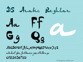 DS Arabic Regular Version 1.1; 1999 Font Sample