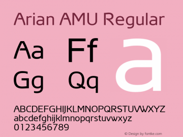 Arian AMU Regular Version 4.001图片样张