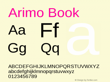 Arimo Book Version 1.21图片样张