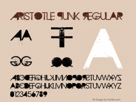 Aristotle Punk Regular Version 1.00 - Dirt2.com - NonCommercial Use Font Sample