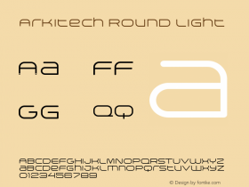 Arkitech Round Light Version 0.900 2010 Font Sample