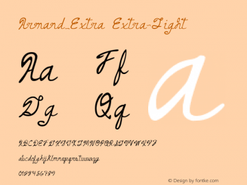 Armand_Extra Extra-Light Version 001.000 Font Sample