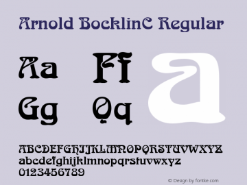 Arnold BocklinC Regular Version 0.000 2007 initial release Font Sample