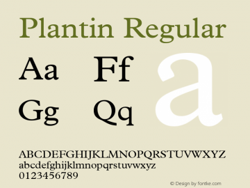 Plantin Regular 001.000图片样张