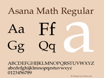 Asana Math Regular Version 000.947图片样张