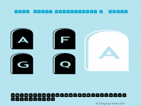 AlphaShapes gravestones 2 Normal 1.0 - October 2005 - freeware font图片样张