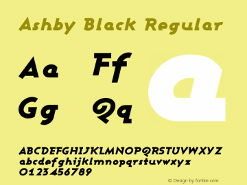 Ashby Black Regular 1.0 Font Sample