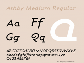 Ashby Medium Regular 1.0 Font Sample