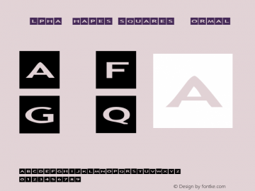 AlphaShapes squares Normal 2.0 - October 2005 - freeware font Font Sample