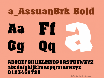a_AssuanBrk Bold 001.002 Font Sample