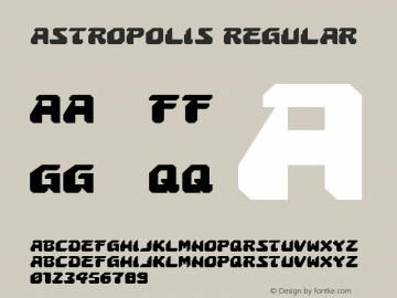 Astropolis Regular 001.000 Font Sample