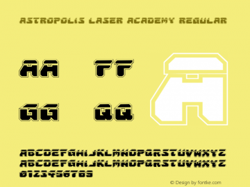 Astropolis Laser Academy Regular 001.000 Font Sample