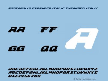 Astropolis Expanded Italic Expanded Italic 001.000图片样张