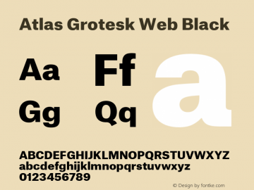 Atlas Grotesk Web Black Version 1.001 2012图片样张