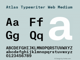 Atlas Typewriter Web Medium Version 1.001 2012 Font Sample
