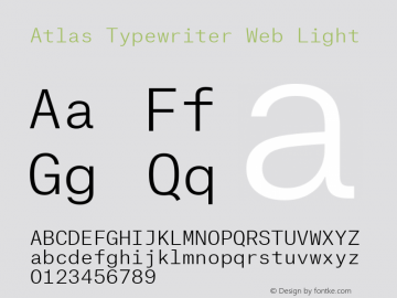 Atlas Typewriter Web Light Version 1.001 2012图片样张