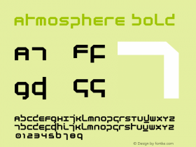 Atmosphere Bold Macromedia Fontographer 4.1.5 5/10/97图片样张