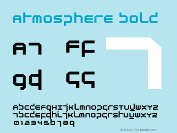 Atmosphere Bold Version Macromedia Fontograp图片样张