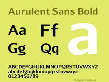 Aurulent Sans Bold Version 2007.05.04图片样张