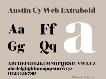 Austin Cy Web Extrabold Version 1.1 2016 Font Sample