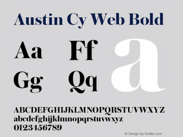 Austin Cy Web Bold Version 1.1 2016 Font Sample