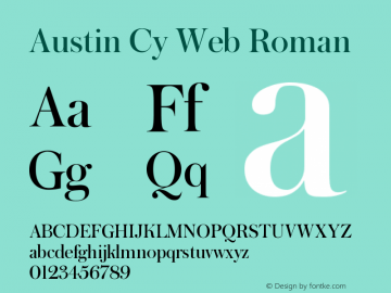 Austin Cy Web Roman Version 1.1 2016 Font Sample