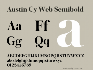 Austin Cy Web Semibold Version 1.1 2016 Font Sample