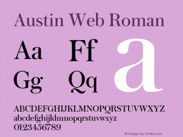 Austin Web Roman Version 1.1 2013图片样张