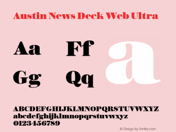 Austin News Deck Web Ultra Version 1.1 2015 Font Sample