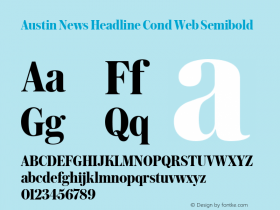 Austin News Headline Cond Web Semibold Version 1.1 2016 Font Sample