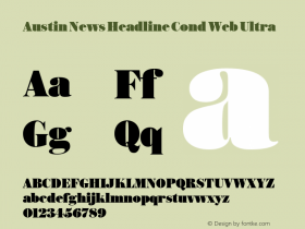 Austin News Headline Cond Web Ultra Version 1.1 2016 Font Sample