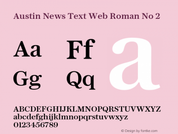 Austin News Text Web Roman No 2 Version 1.1 2015图片样张