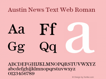 Austin News Text Web Roman Version 1.1 2015图片样张