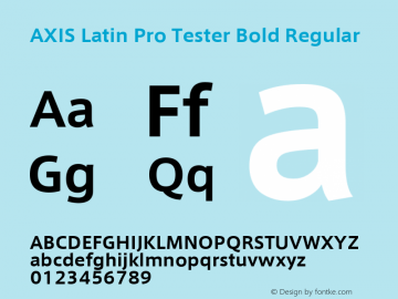 AXIS Latin Pro Tester Bold Regular Version 1.101;PS 1.000;Core 1.0.38;makeotf.lib1.6.5960; TT 0.93图片样张