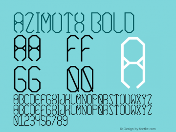 Azimuth Bold Version 1.00 2012 Font Sample