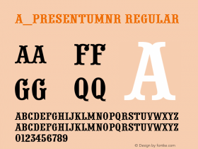 a_PresentumNr Regular 001.001 Font Sample