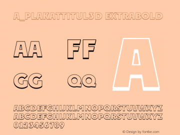 a_PlakatTitul3D ExtraBold 01.01图片样张