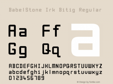 BabelStone Irk Bitig Regular Version 1.00 June 4, 2013, initial release Font Sample
