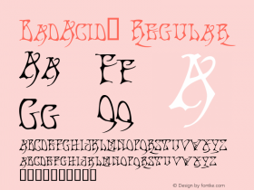 BadAcid™ Regular Altsys Fontographer 4.0.3 10/21/96图片样张