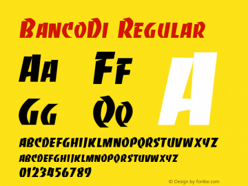 BancoDi Regular v25.05.97 Font Sample