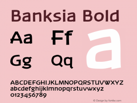 Banksia Bold Altsys Fontographer 4.0 8/5/2001图片样张